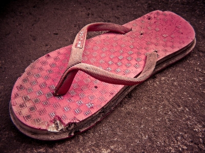 right red sandal