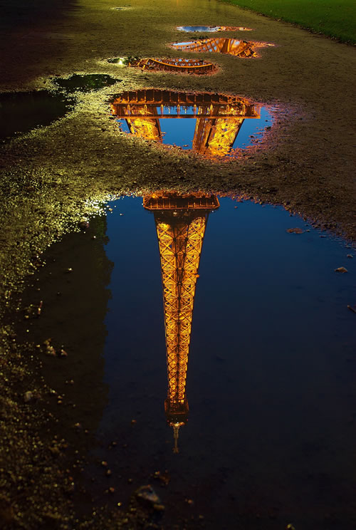 Paris tour Eiffel reflection Luc Viatour