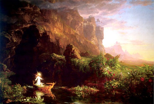 Cole_Thomas_The_Voyage_of_Life_Childhood_1842