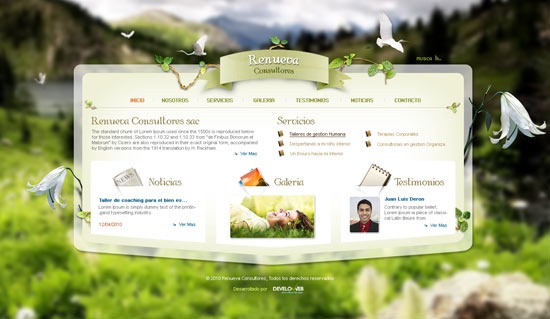 Inspired by Nature 20 Web Design Interface from Deviantart | Artfans Design