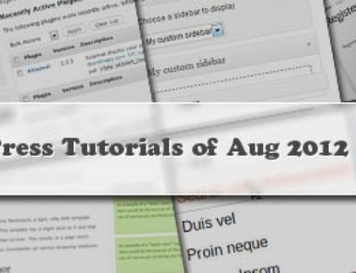 10+ Best WordPress Tutorials of Aug 2012