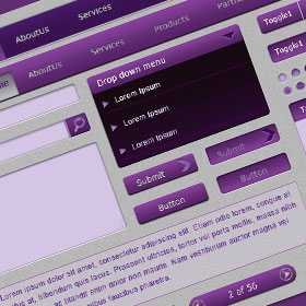 Purple Web UI Elements